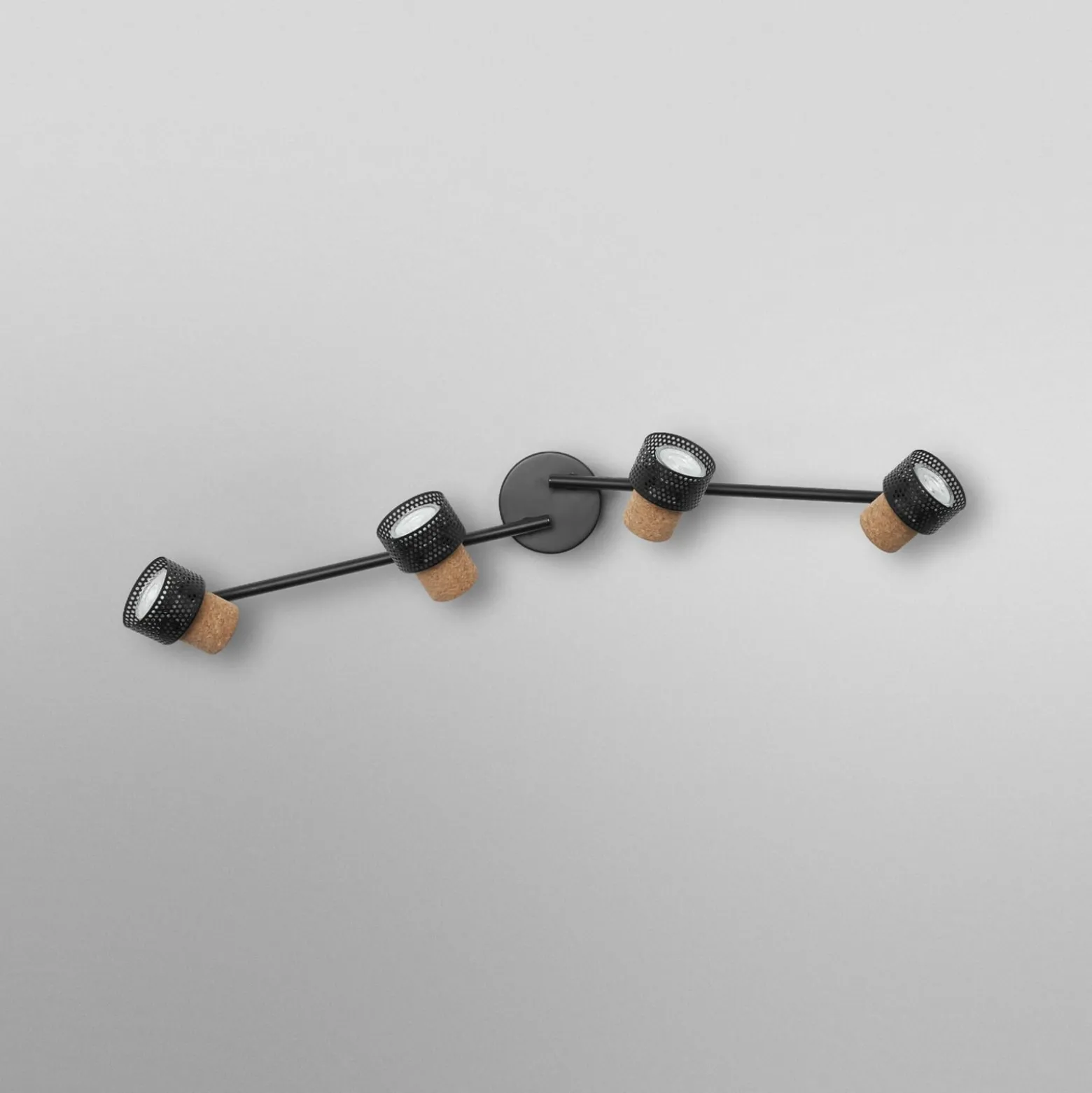 OSRAM Deckenstrahler CORK, schwarz, 4 Spots GU10-LED 927 dim