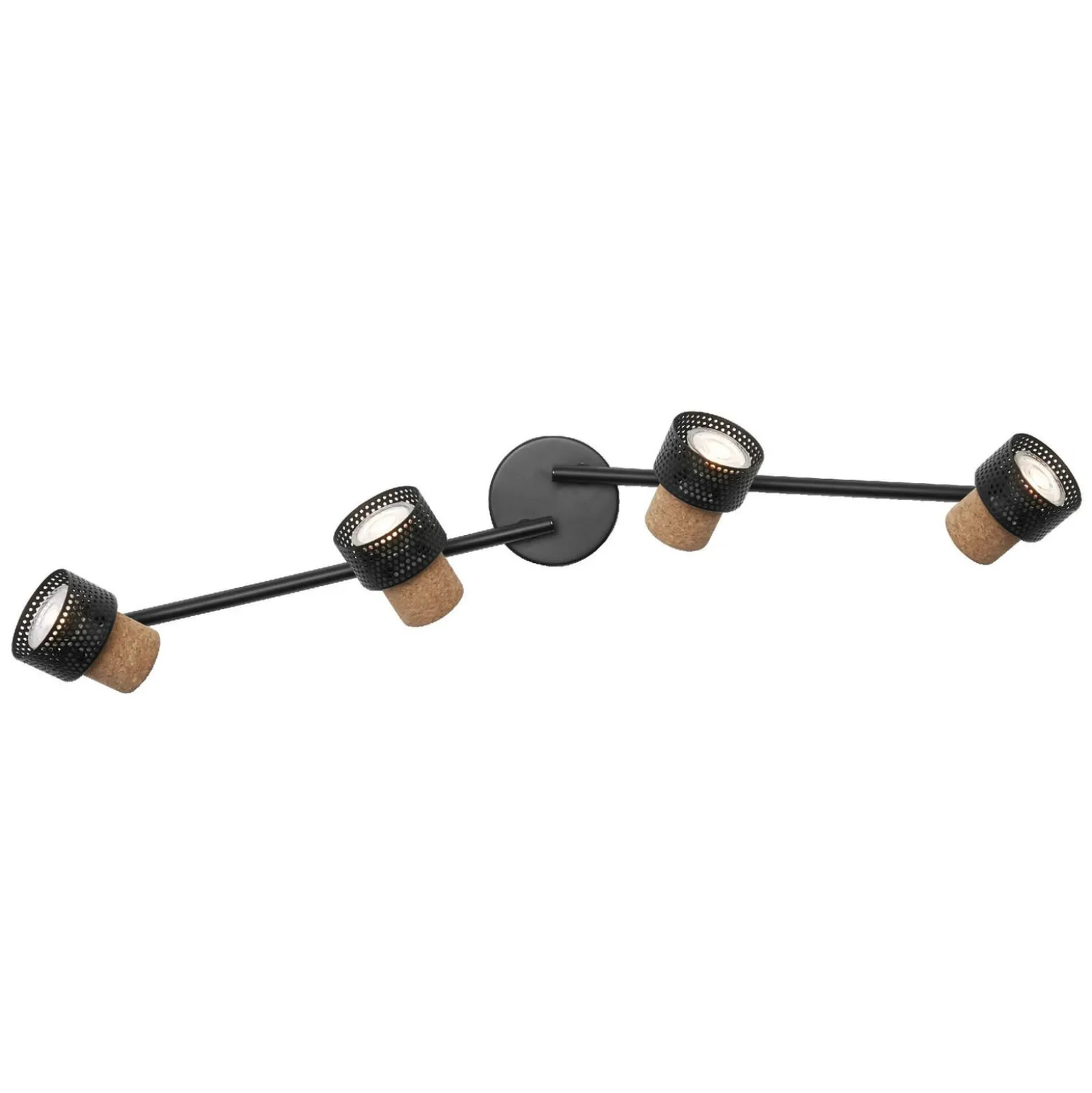 OSRAM Deckenstrahler CORK, schwarz, 4 Spots GU10-LED 927 dim