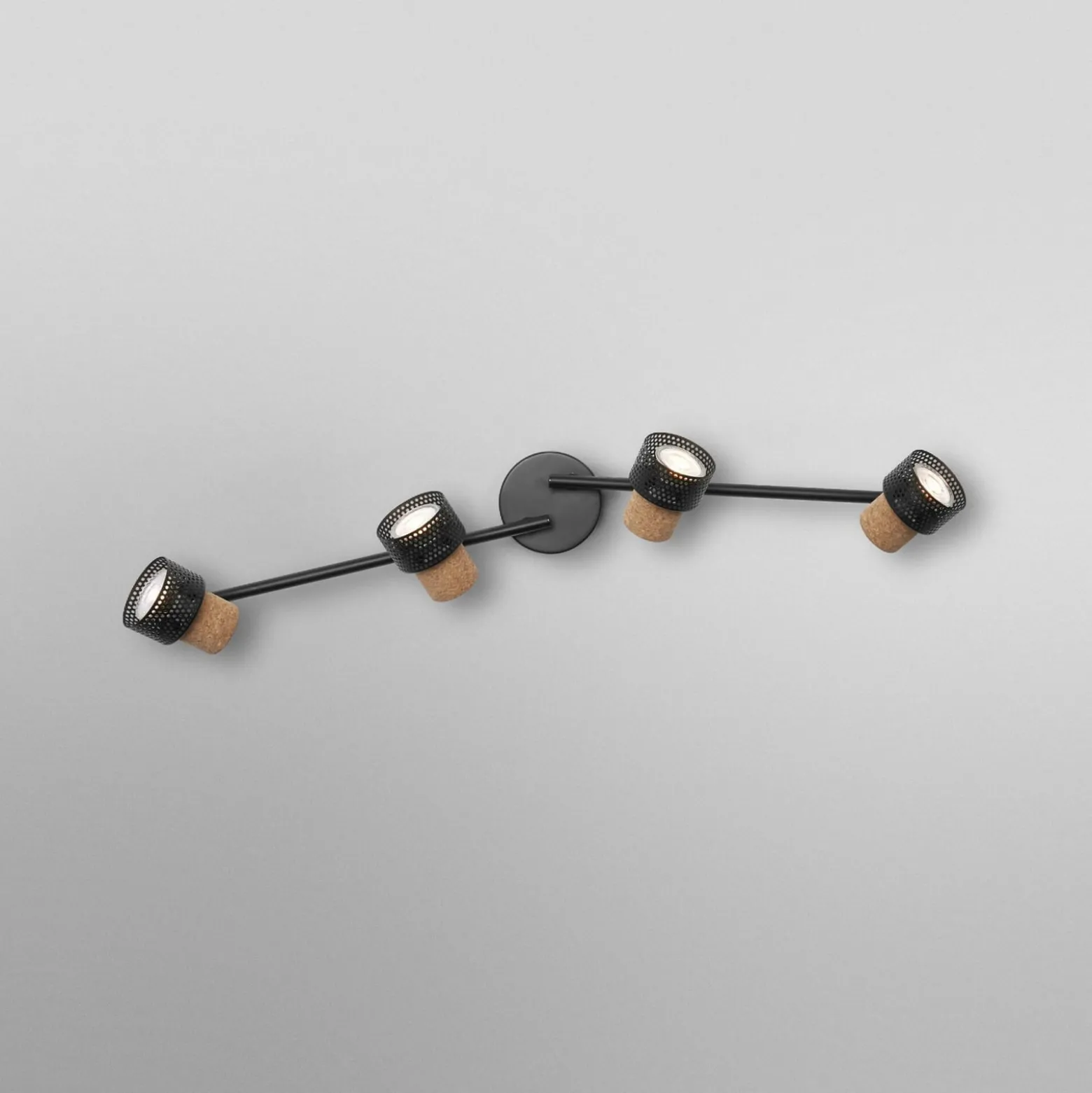 OSRAM Deckenstrahler CORK, schwarz, 4 Spots GU10-LED 927 dim