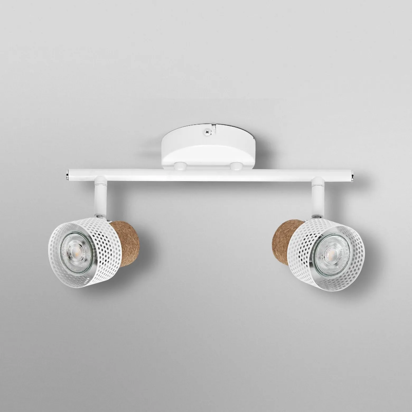 OSRAM Deckenstrahler CORK, weiß, 2 Spots, GU10-LED, 927, dim