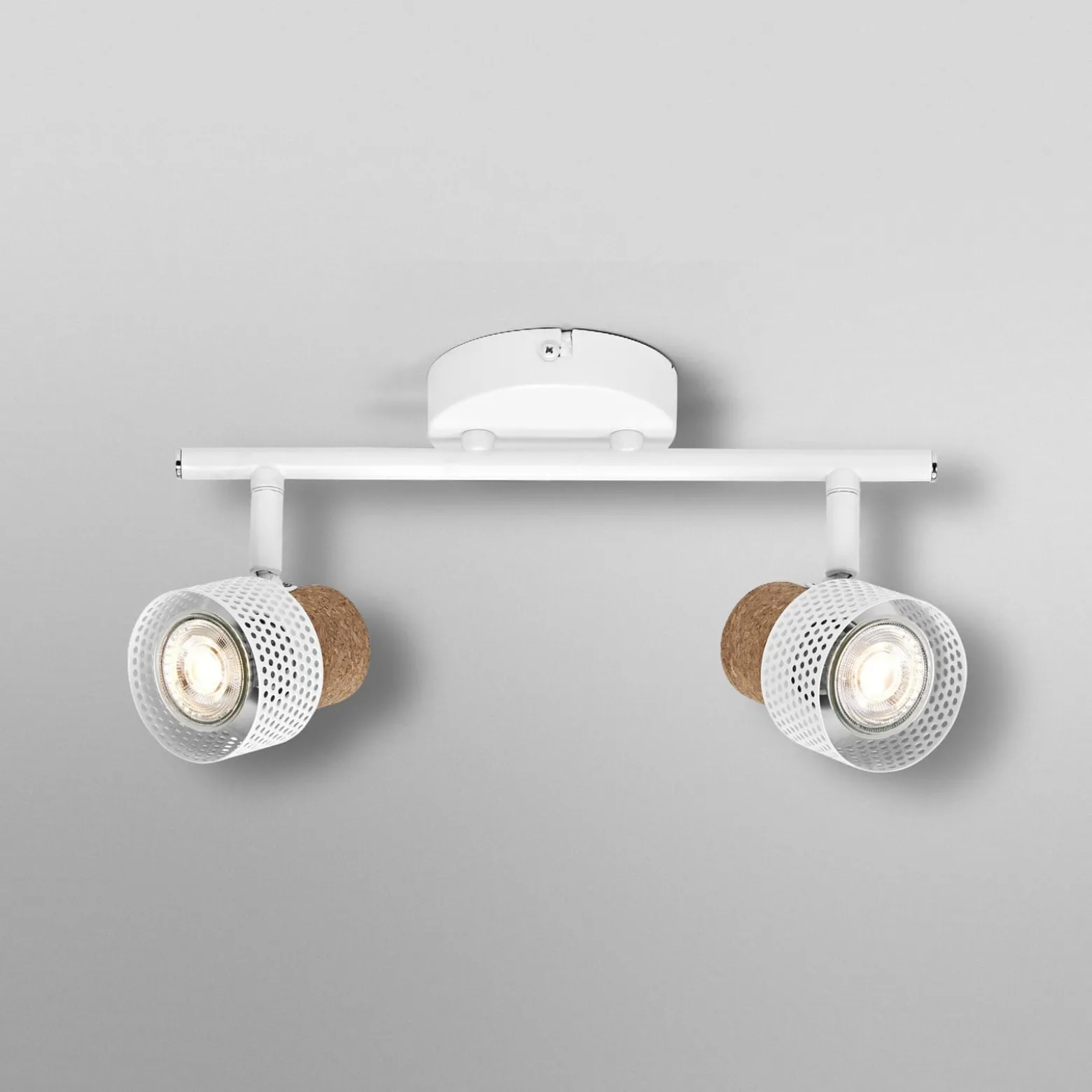 OSRAM Deckenstrahler CORK, weiß, 2 Spots, GU10-LED, 927, dim