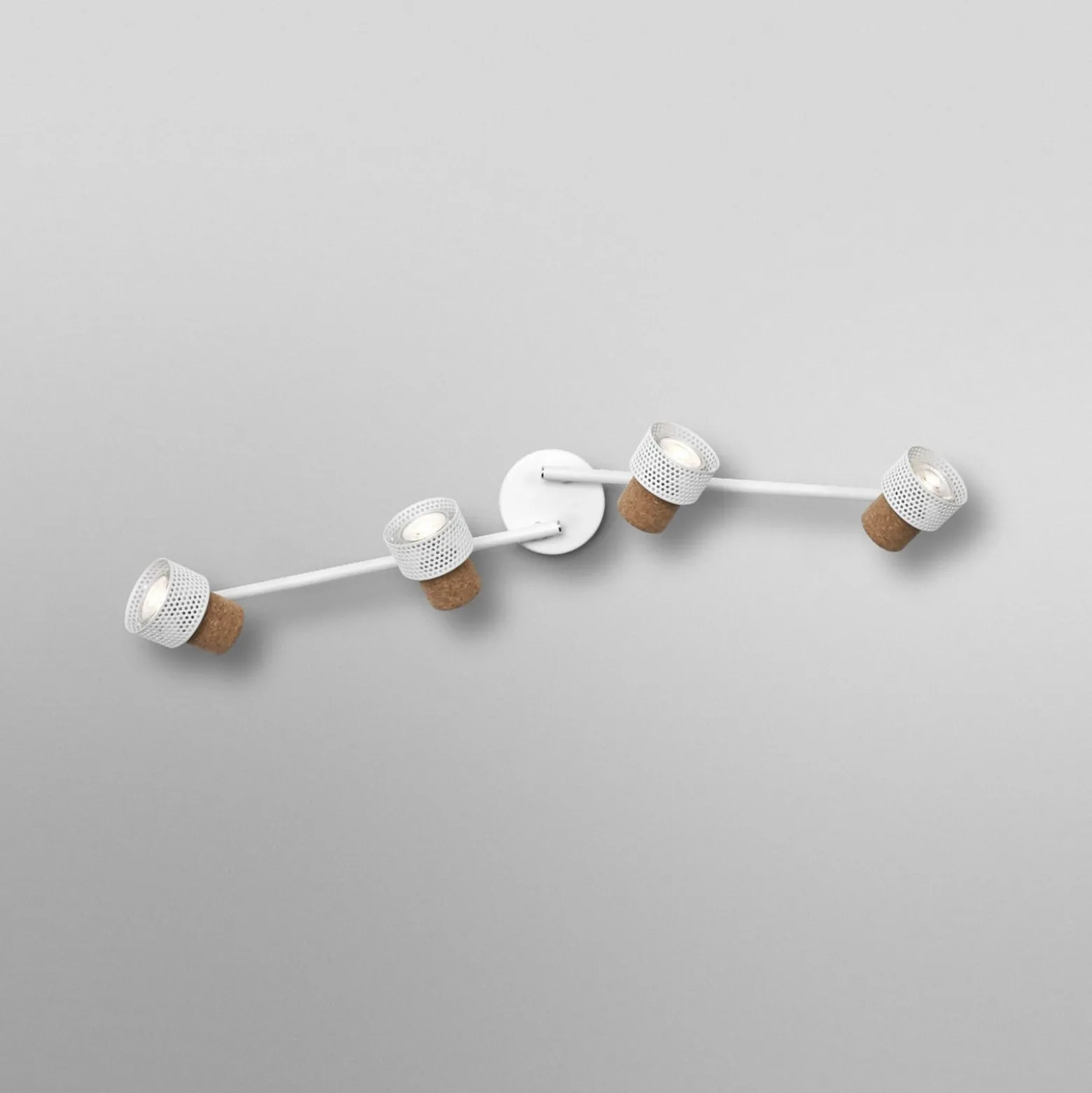 OSRAM Deckenstrahler CORK, weiß, 4 Spots, GU10-LED, 927, dim