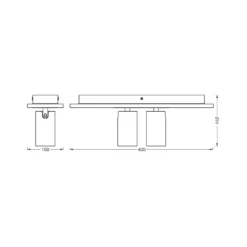 OSRAM Deckenstrahler MERCURY schwarz 2-Spot GU10-LED 927 dim