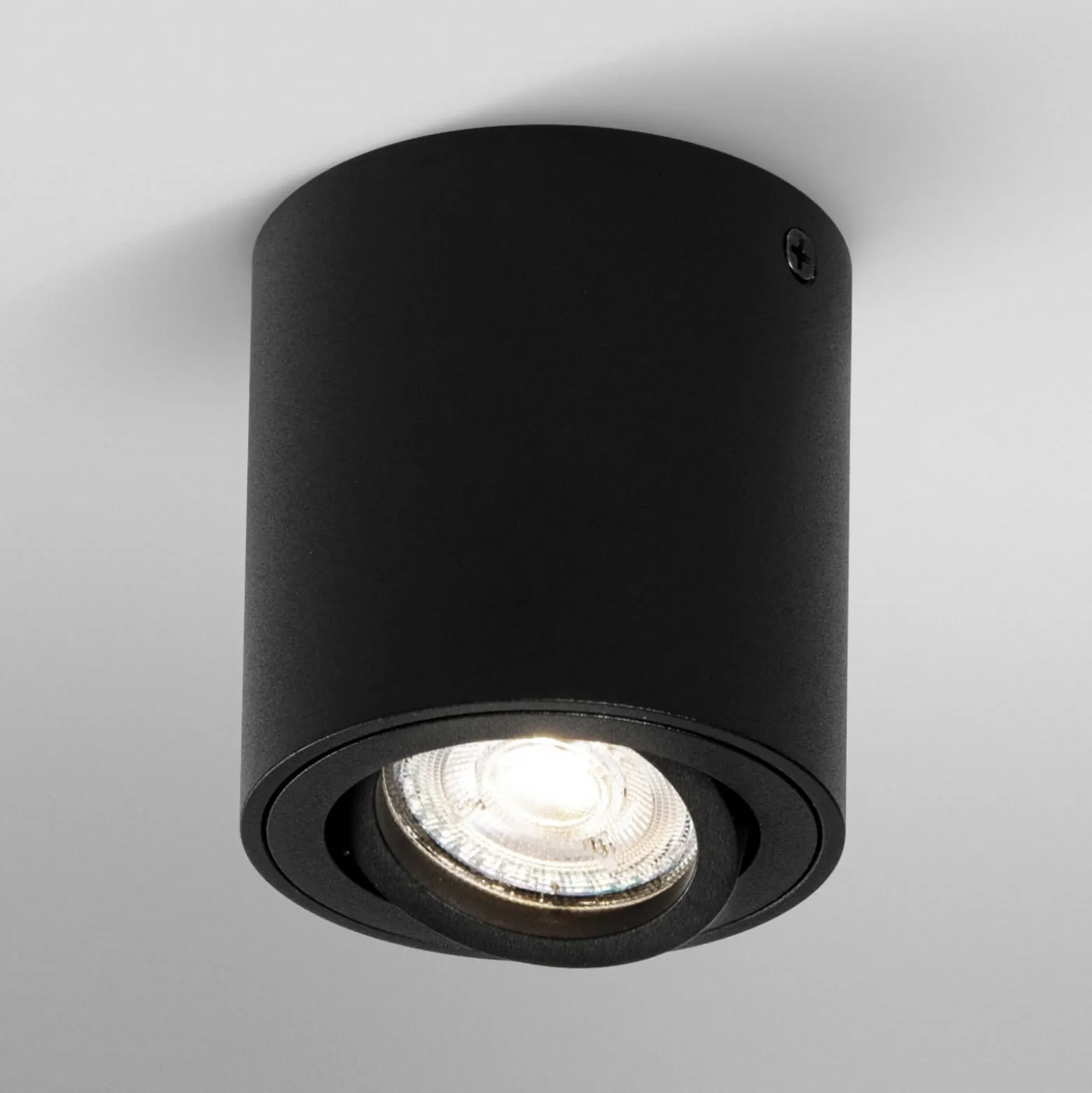 OSRAM Deckenstrahler ROUND, schwarz, Ø 8 cm, Metall, GU10
