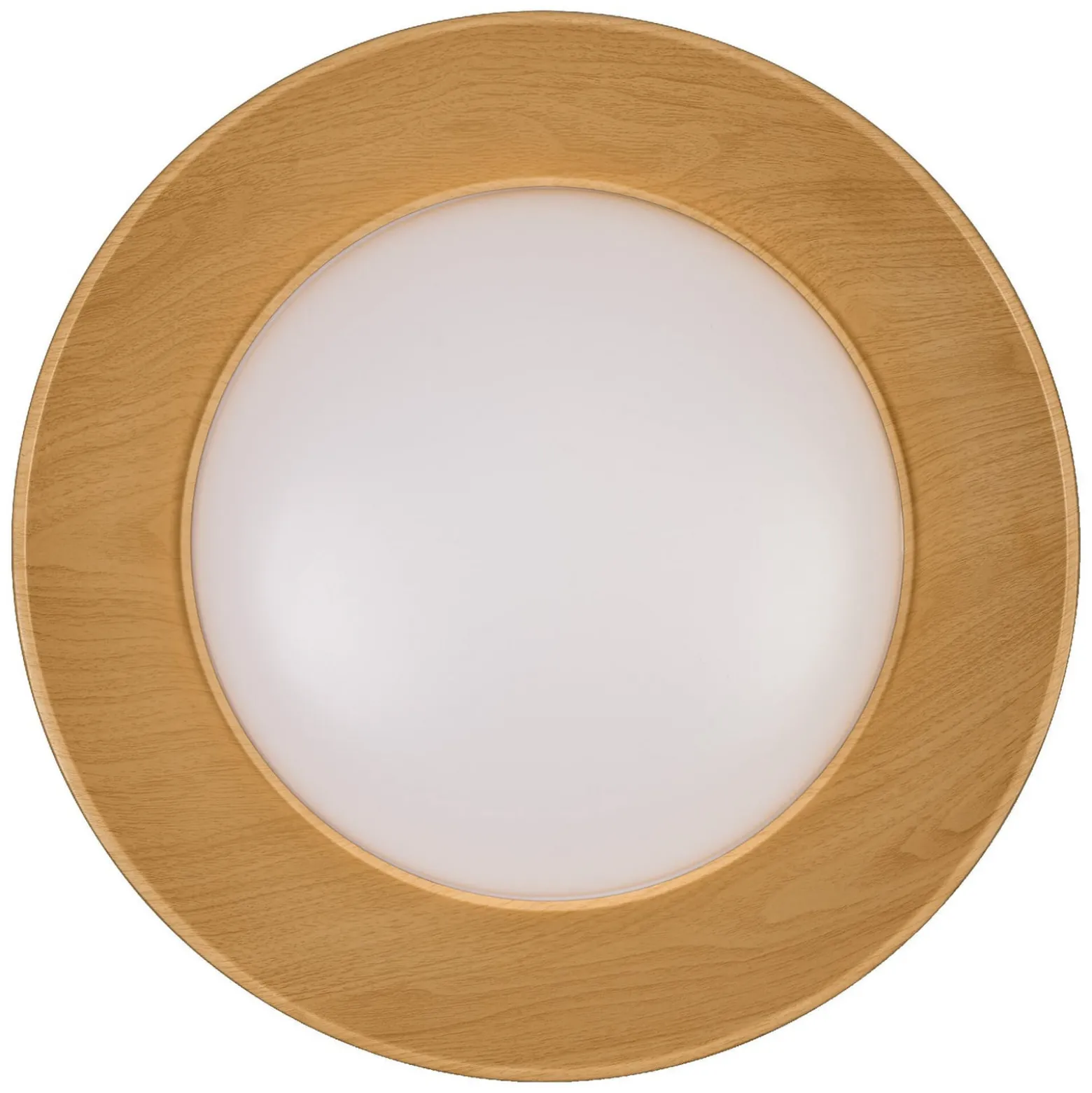 OSRAM LED-Deckenlampe ORBIS ALVA, schwarz/Holzdekor, Ø 51 cm