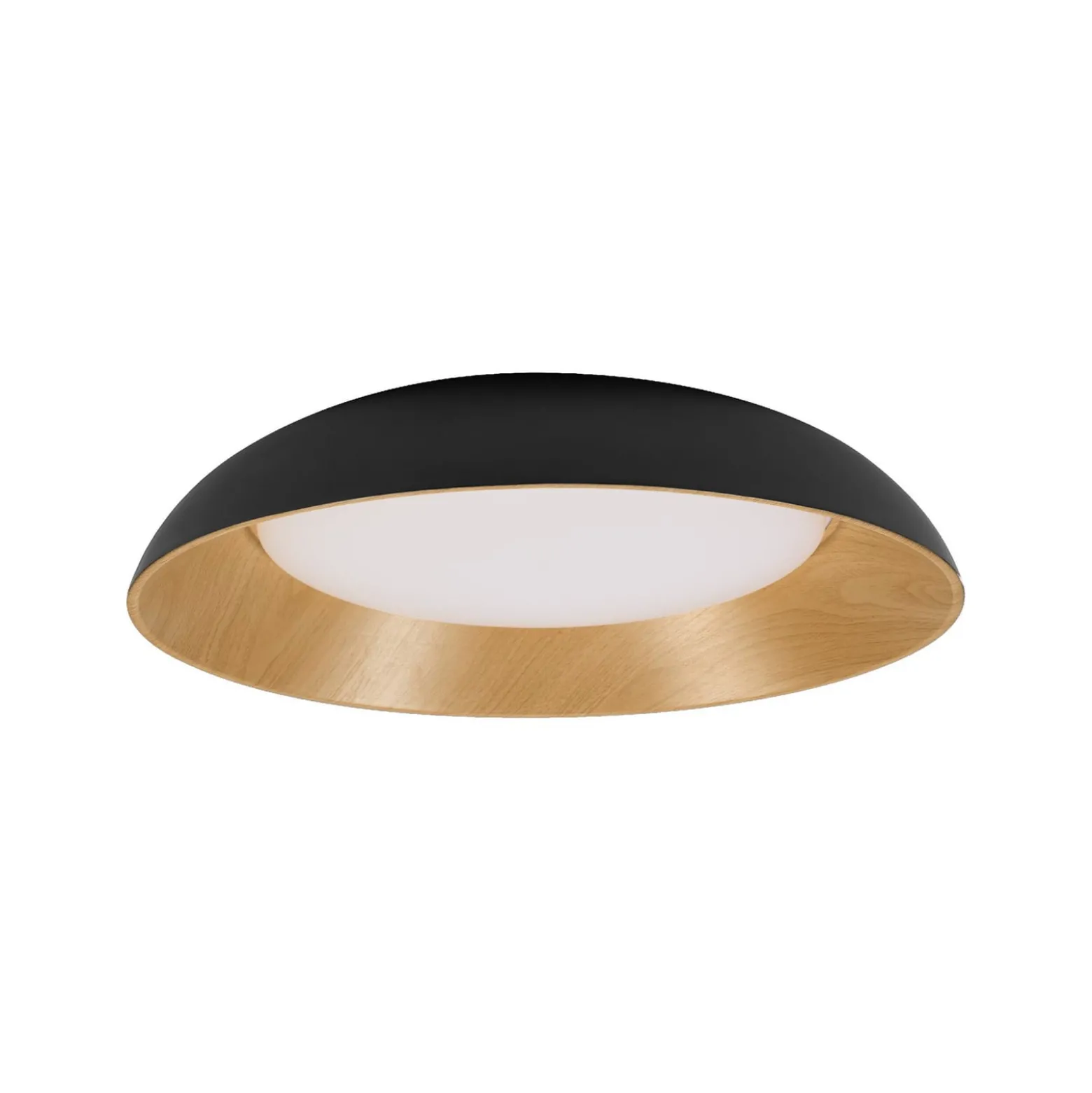 OSRAM LED-Deckenlampe ORBIS ALVA, schwarz/Holzdekor, Ø 51 cm