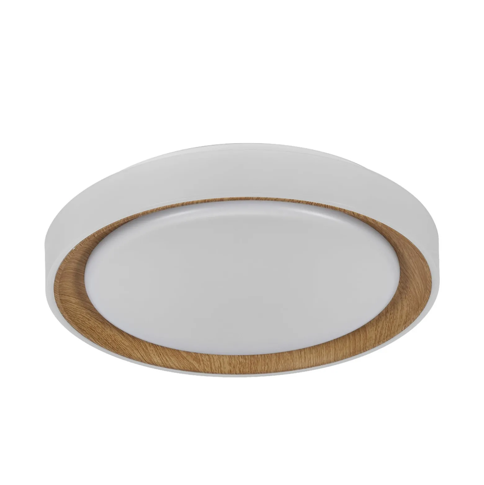 OSRAM LED-Deckenlampe ORBIS GLORIE weiß/holz Ø 40cm clickdim
