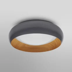 OSRAM LED-Deckenlampe ORBIS LIVIA, Ø 30 cm, grau, Metall dim
