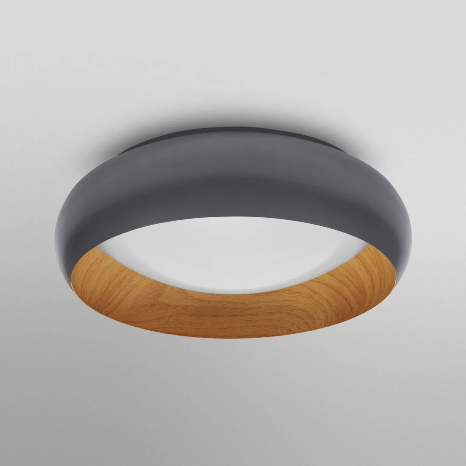 OSRAM LED-Deckenlampe ORBIS LIVIA, Ø 30 cm, grau, Metall dim