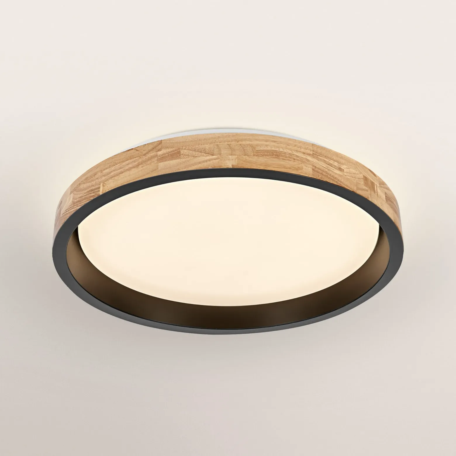OSRAM LED-Deckenlampe ORBIS MARIANO holz/schwarz Ø 51 cm dim