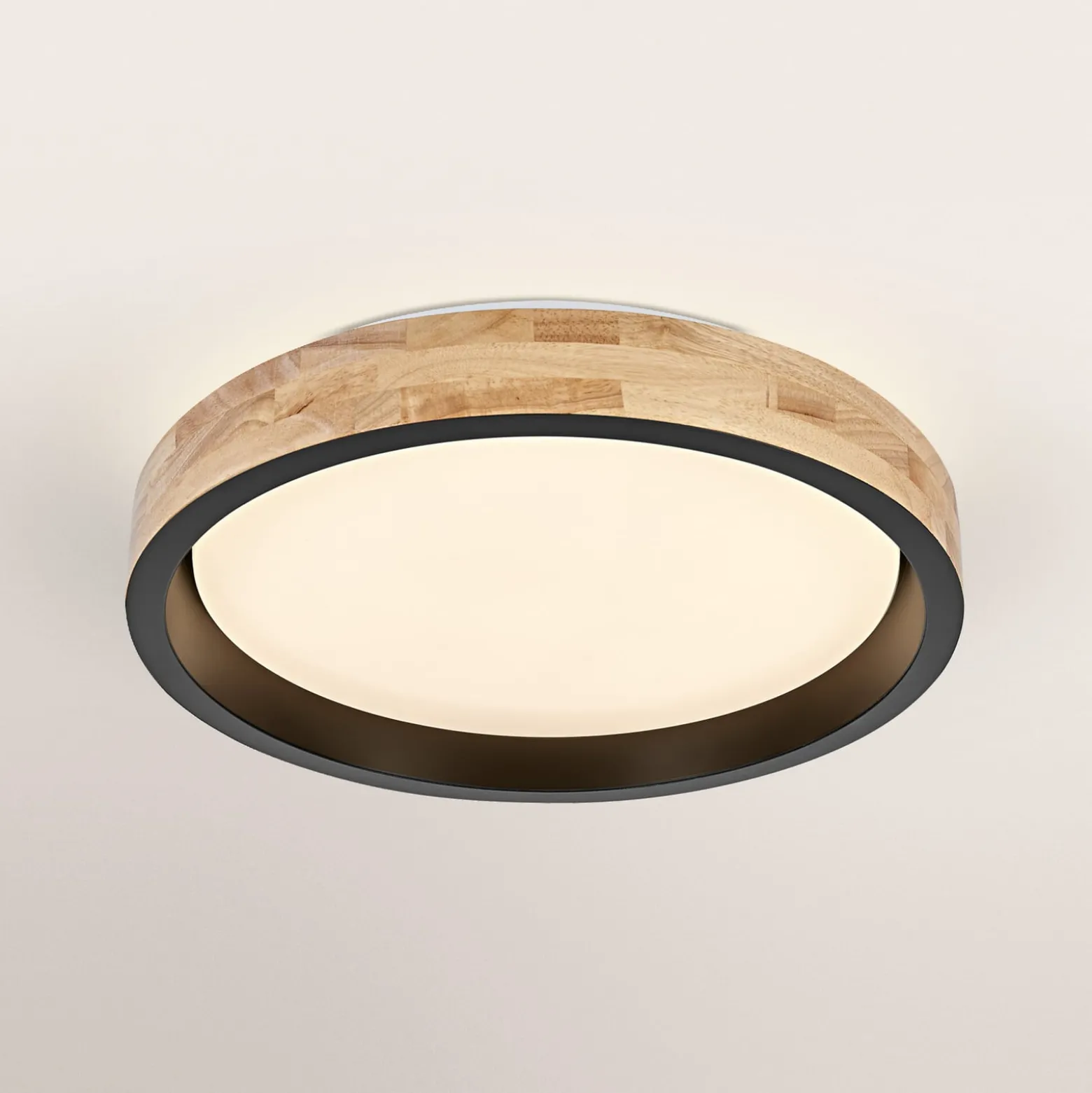 OSRAM LED-Deckenlampe ORBIS MARIANO holz/schwarz Ø 41 cm dim