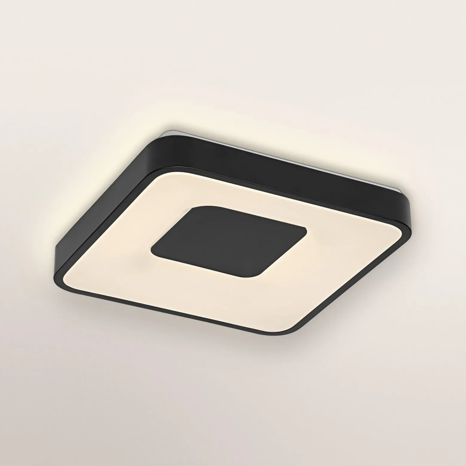 OSRAM LED-Deckenlampe ORBIS PIANA, schwarz 38x38 cm clickdim