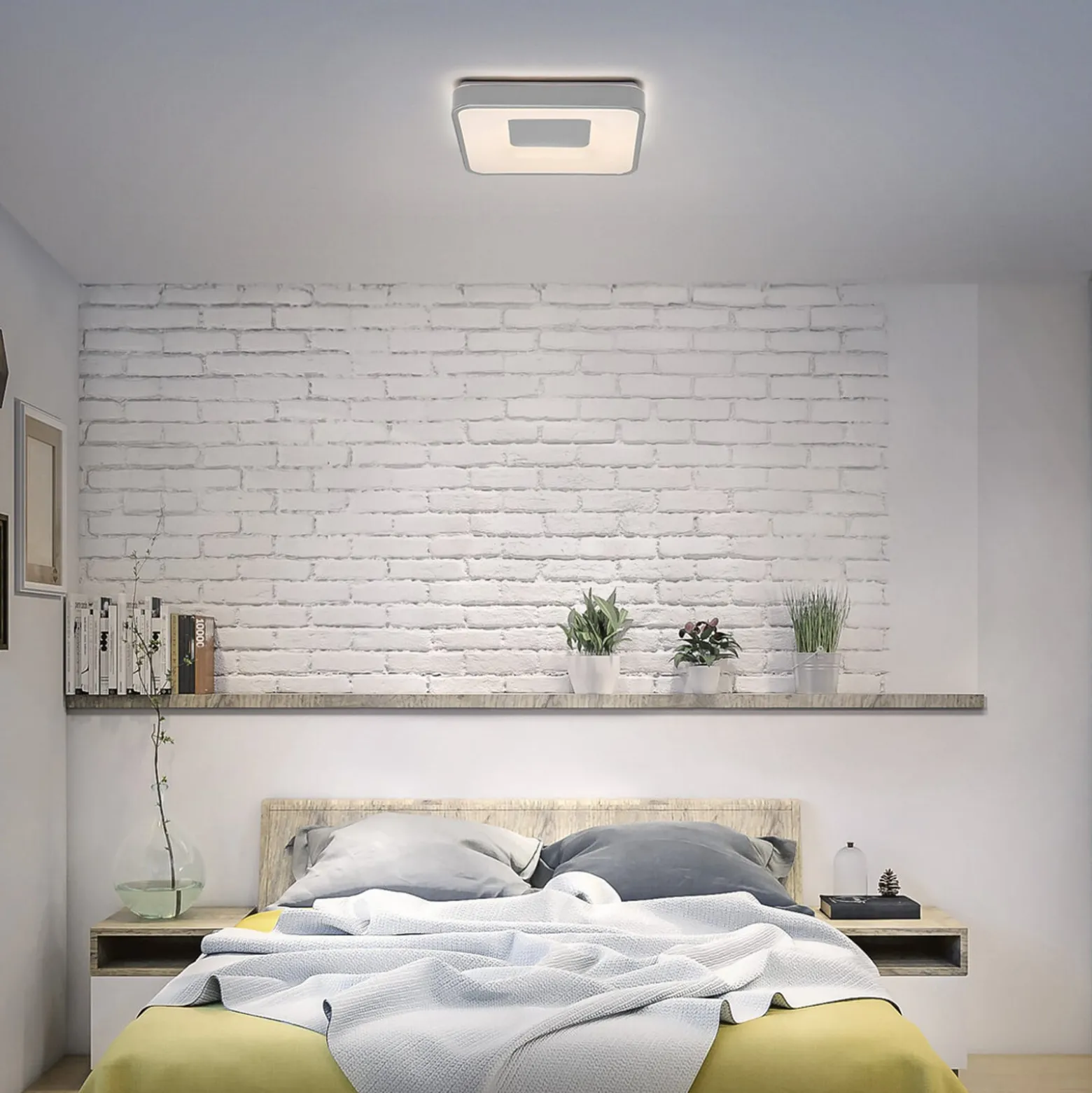 OSRAM LED-Deckenlampe ORBIS PIANA silber 38 x 38 cm clickdim