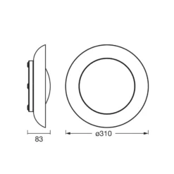 OSRAM LED-Deckenlampe ORBIS PLATE, grün, Ø 31 cm, clickdim