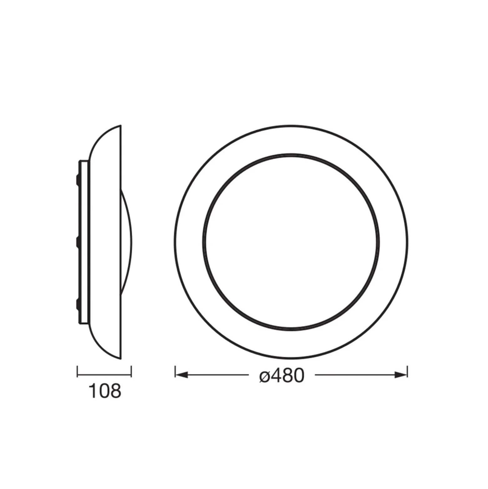 OSRAM LED-Deckenlampe ORBIS PLATE, grün, Ø 48 cm, clickdim