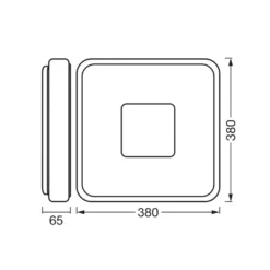 OSRAM LED-Deckenlampe ORBIS PIANA, weiß, 38 x 38 cm clickdim