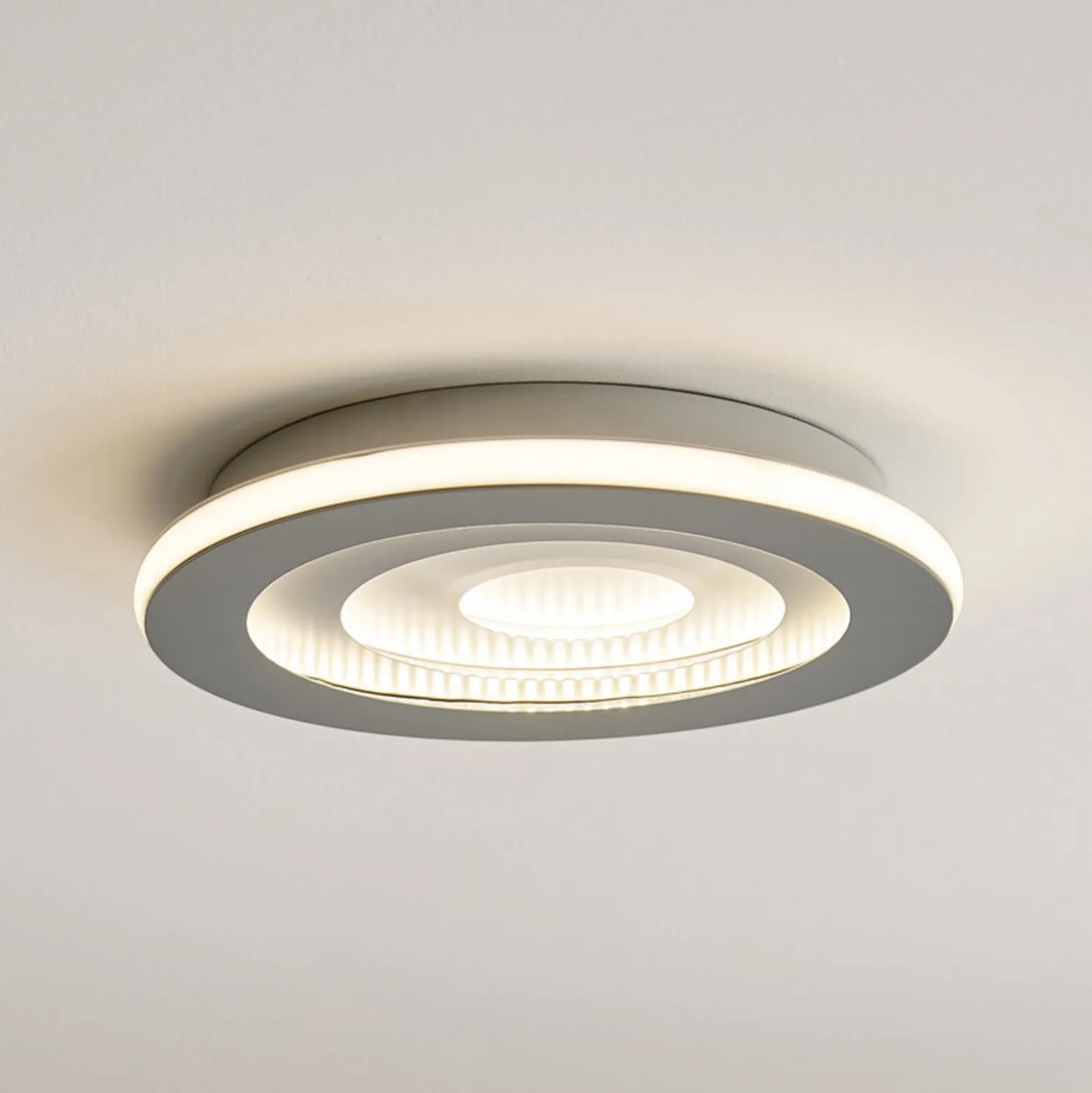OSRAM LED-Deckenlampe ORBIS SPIRAL, Ø 37 cm, grau, clickdim