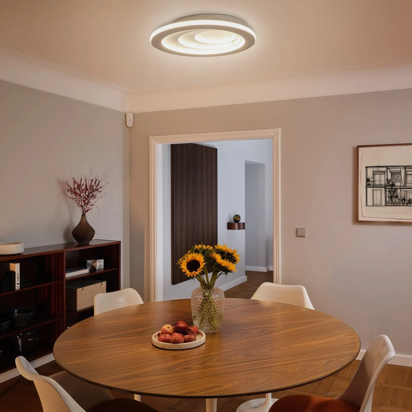 OSRAM LED-Deckenlampe ORBIS SPIRAL ROUND, Ø 51 cm, weiß 42 W
