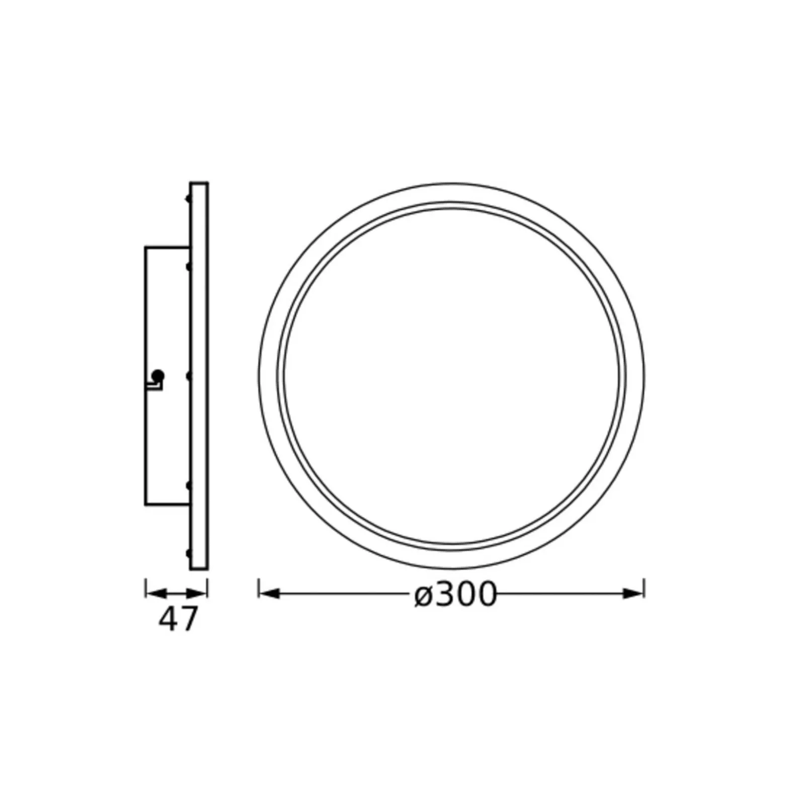 OSRAM LED-Deckenleuchte BATHROOM, chrom, Ø 30 cm, IP44, CCT