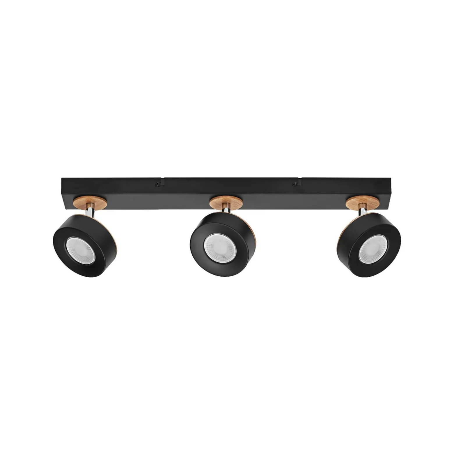 OSRAM LED-Deckenstrahler PLUTO, schwarz, 3 Spots, 3.000 K