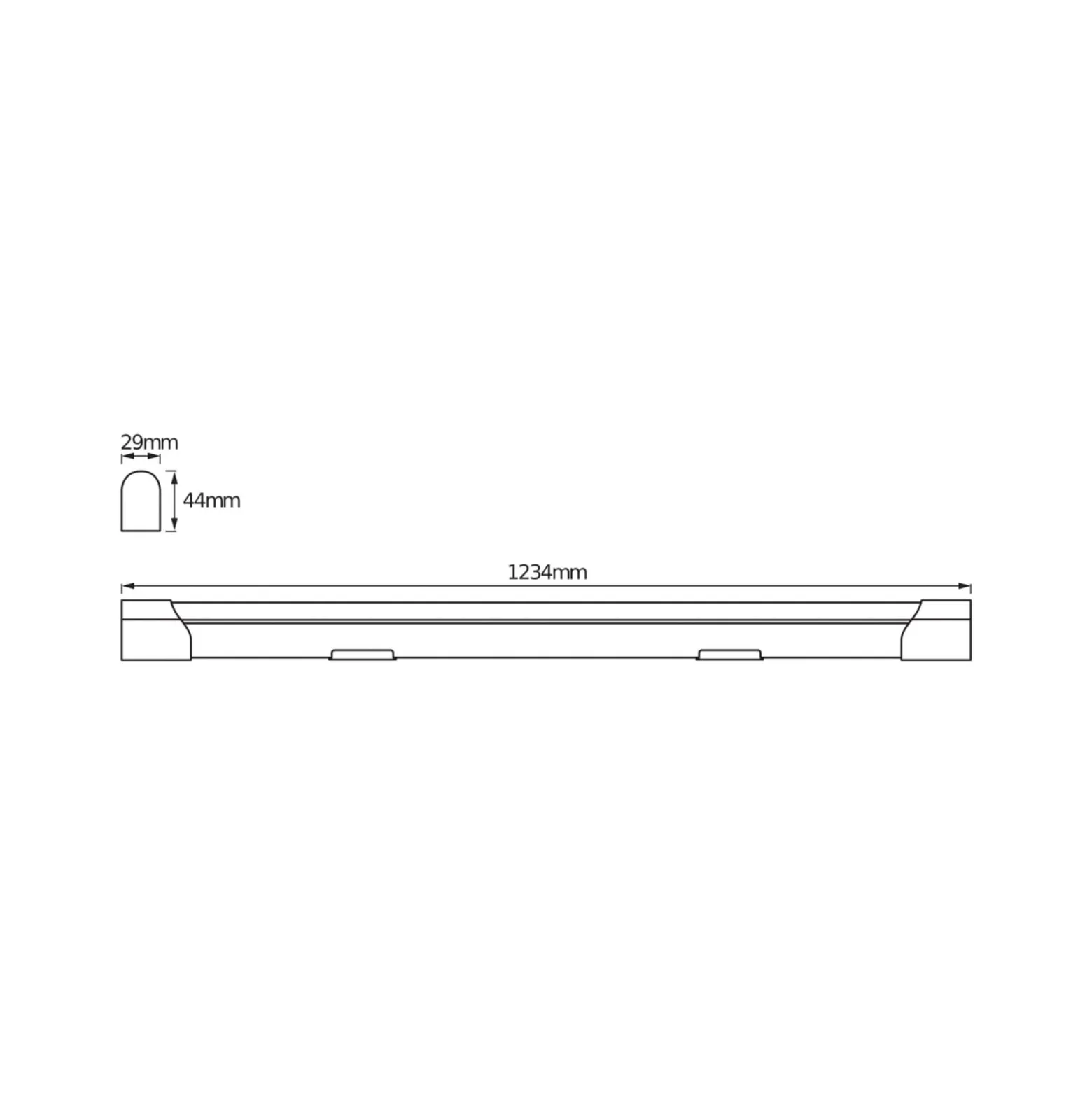 OSRAM LED-Lichtleiste VALUE BATTEN, 123 cm, Metall, 4.000 K