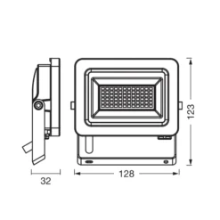 OSRAM LED-Strahler Floodlight EA, 15 W, IP65, schwarz, Alu