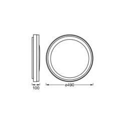 OSRAM SMART+ WiFi Deckenlampe ORBIS ZEST schwarz 50cm RGBCCT