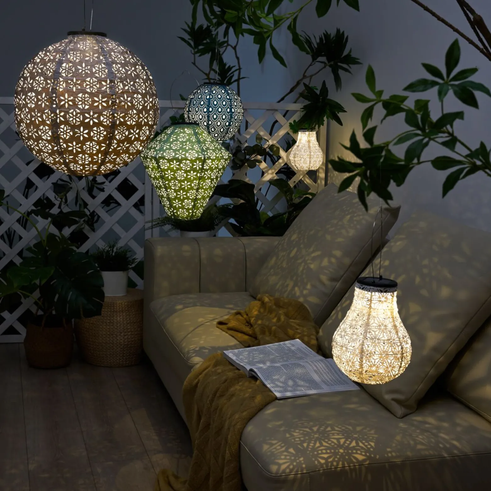Pauleen Sunshine Charm LED-Solar-Dekoleuchte blau