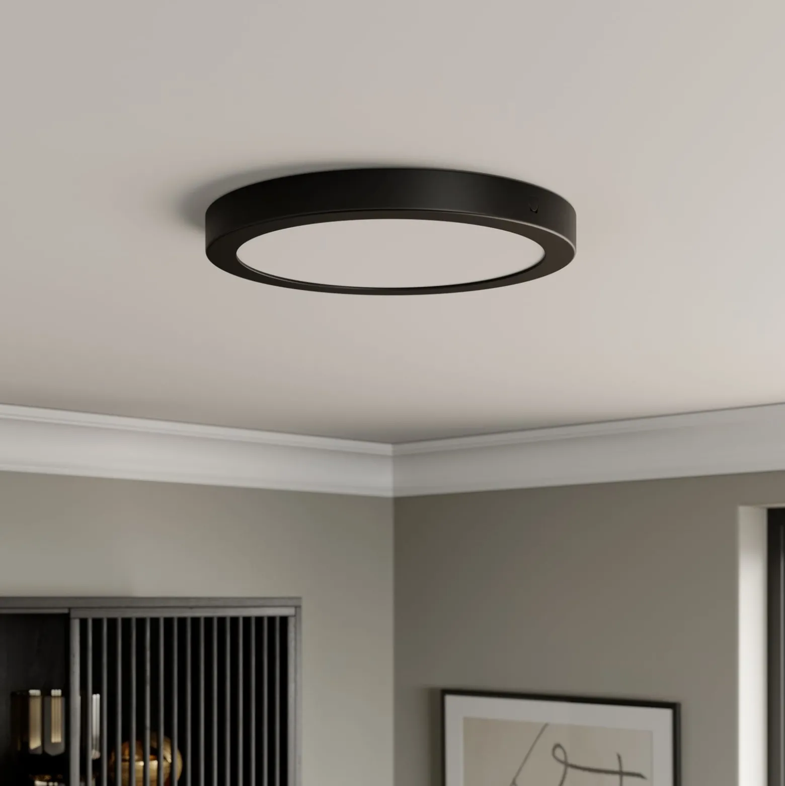 Paulmann Abia LED-Panel Ø 30cm 2.700K schwarz matt