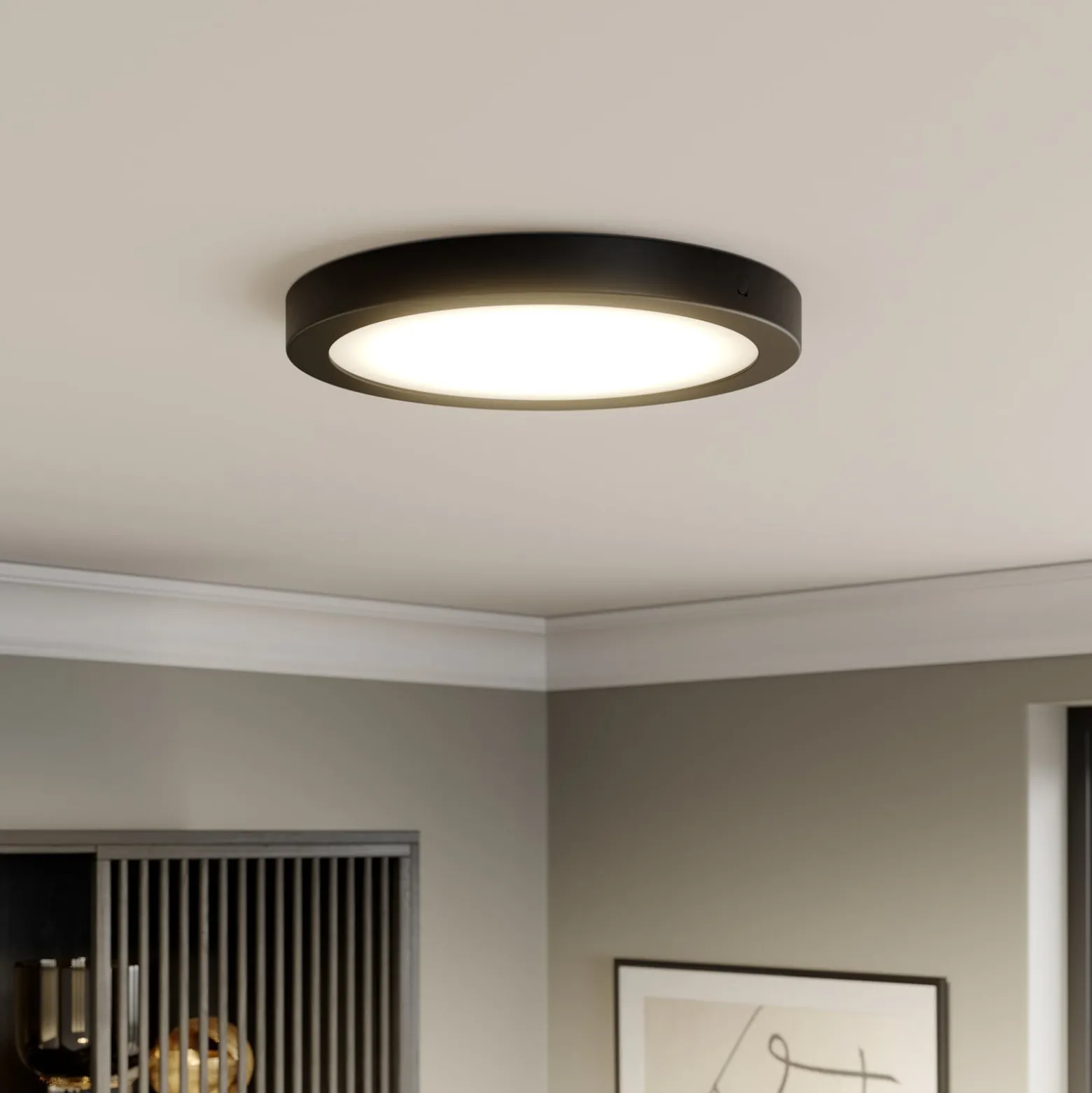 Paulmann Abia LED-Panel Ø 30cm 2.700K schwarz matt