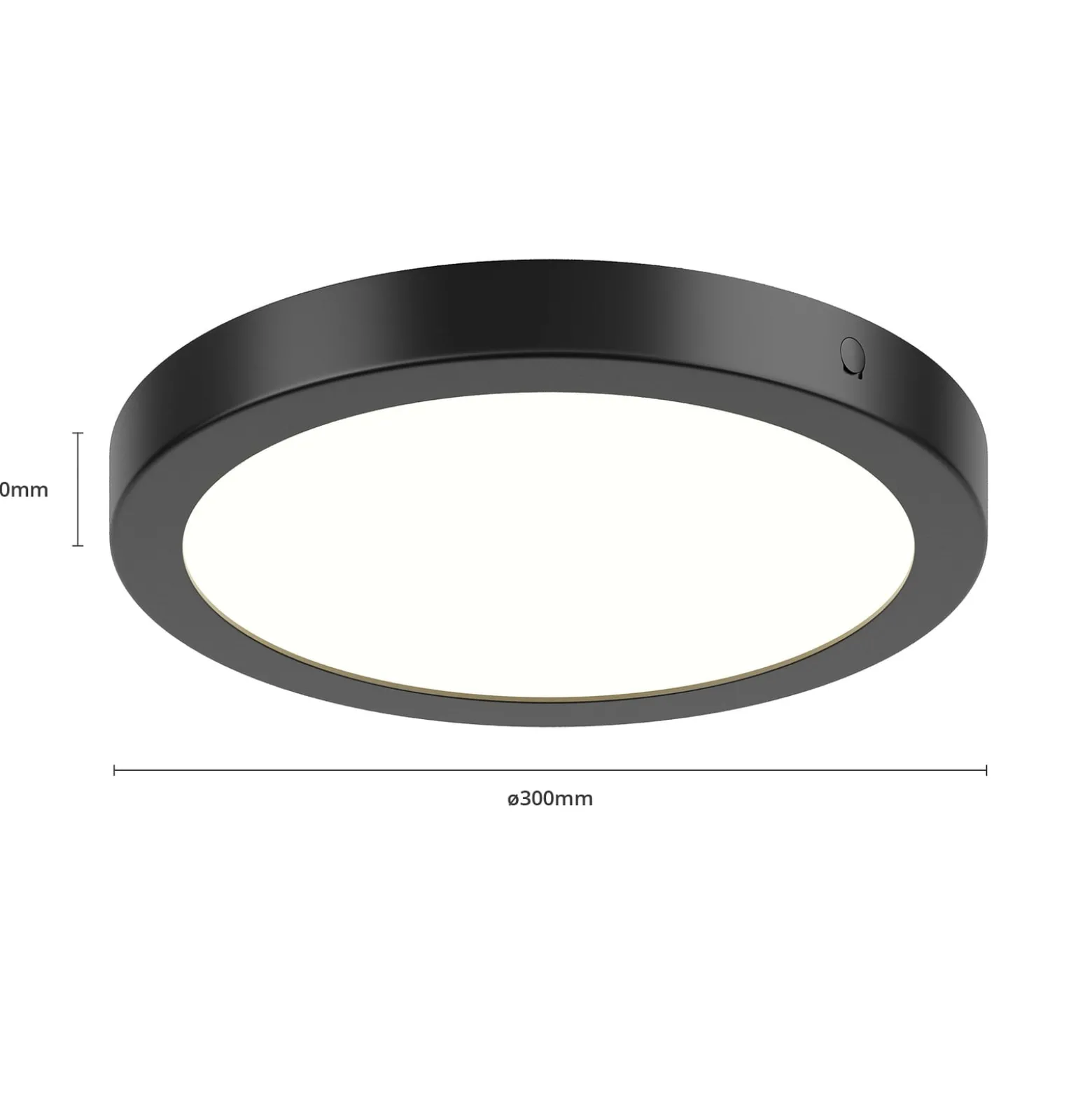 Paulmann Abia LED-Panel Ø 30cm 2.700K schwarz matt