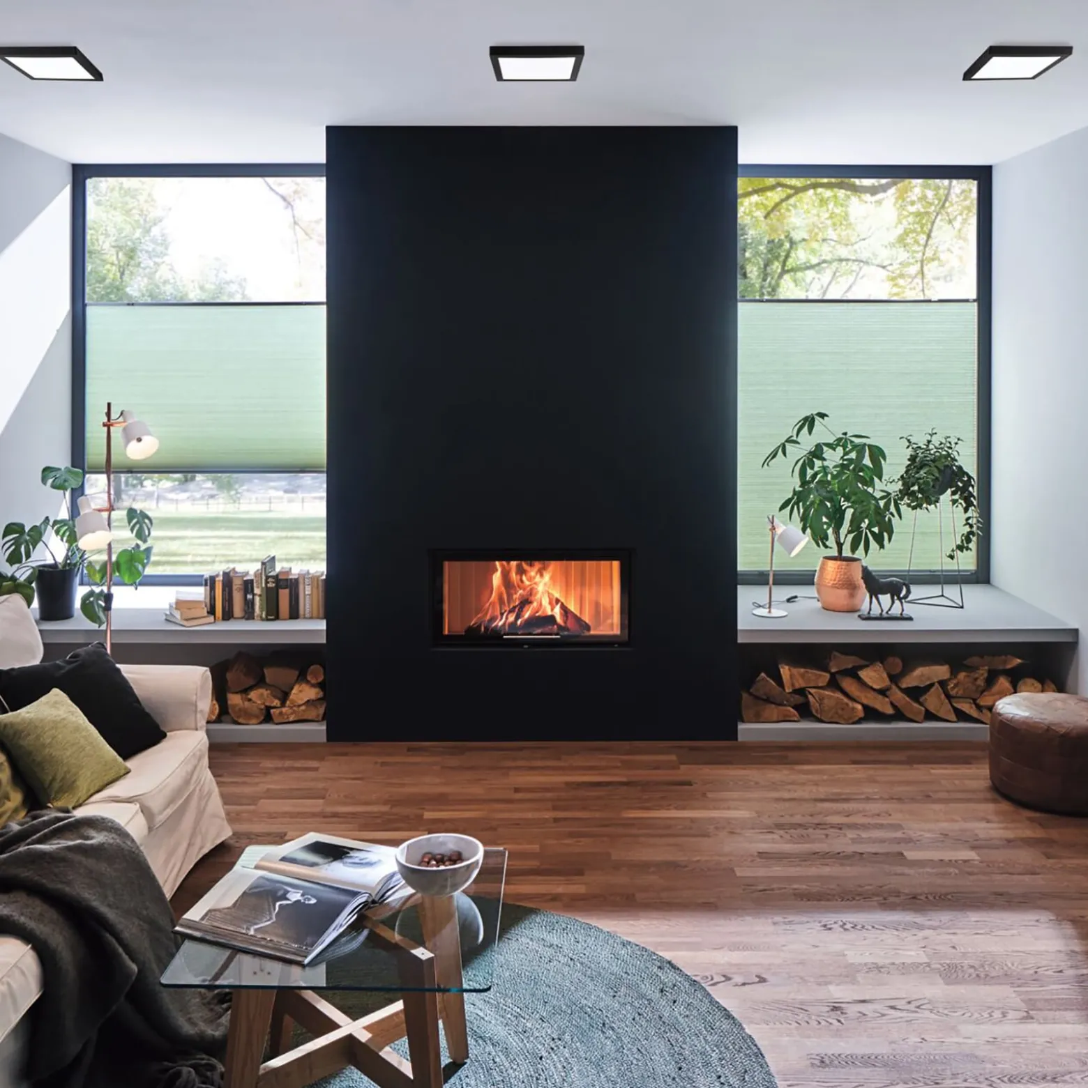 Paulmann Abia LED-Panel 4.000K eckig 30cm schwarz