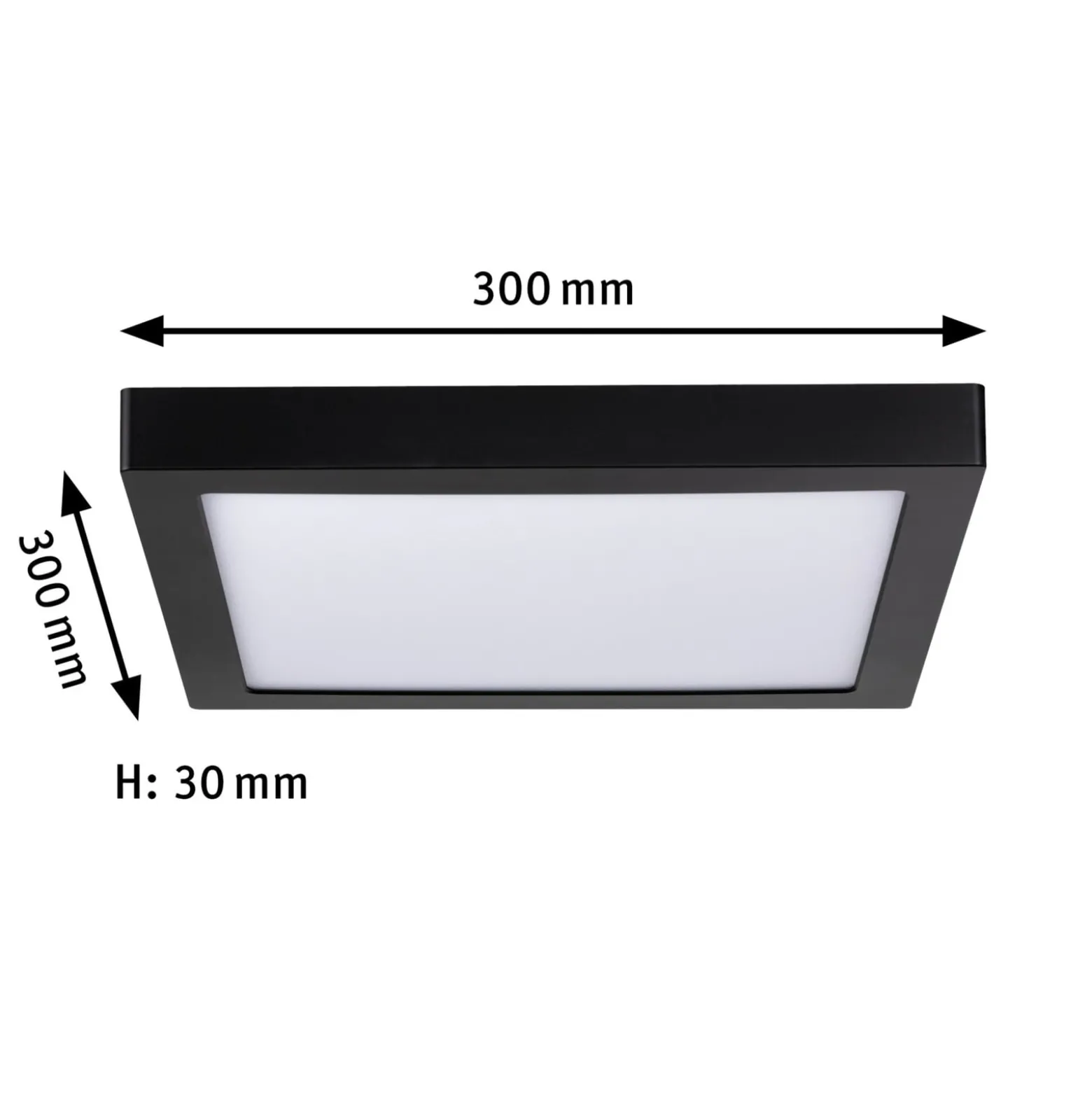 Paulmann Abia LED-Panel 30x30 cm 2.700K schwarz