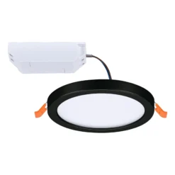 Paulmann Areo LED-Panel rund schwarz 3000K Ø11,8cm