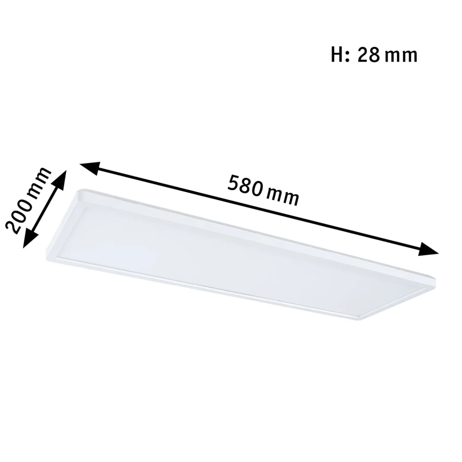 Paulmann Atria Shine Panel on/off weiß 840 58x20cm