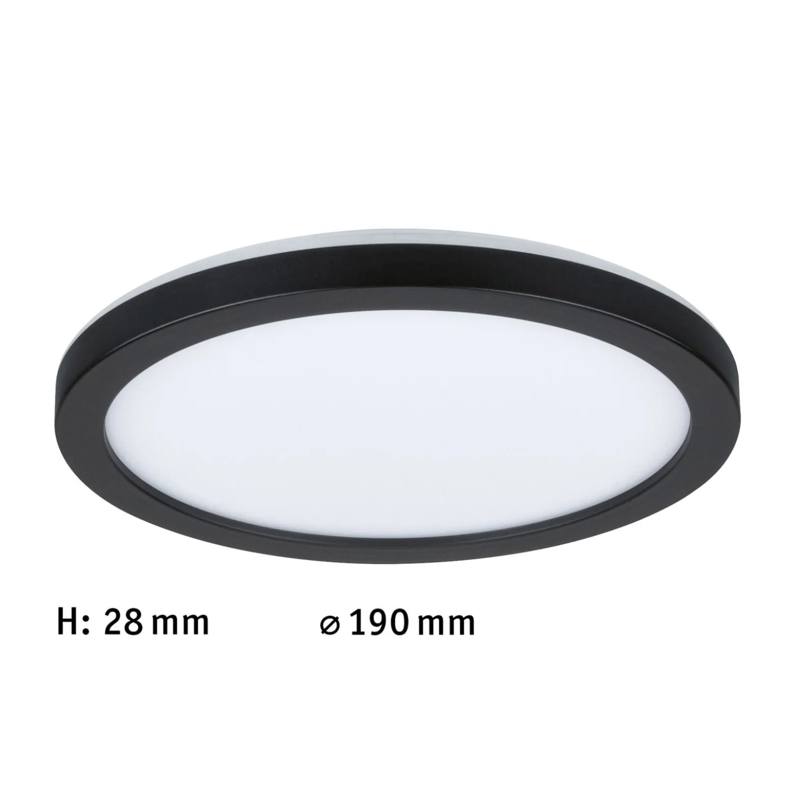 Paulmann Atria Shine Panel on/off black 840 Ø19cm