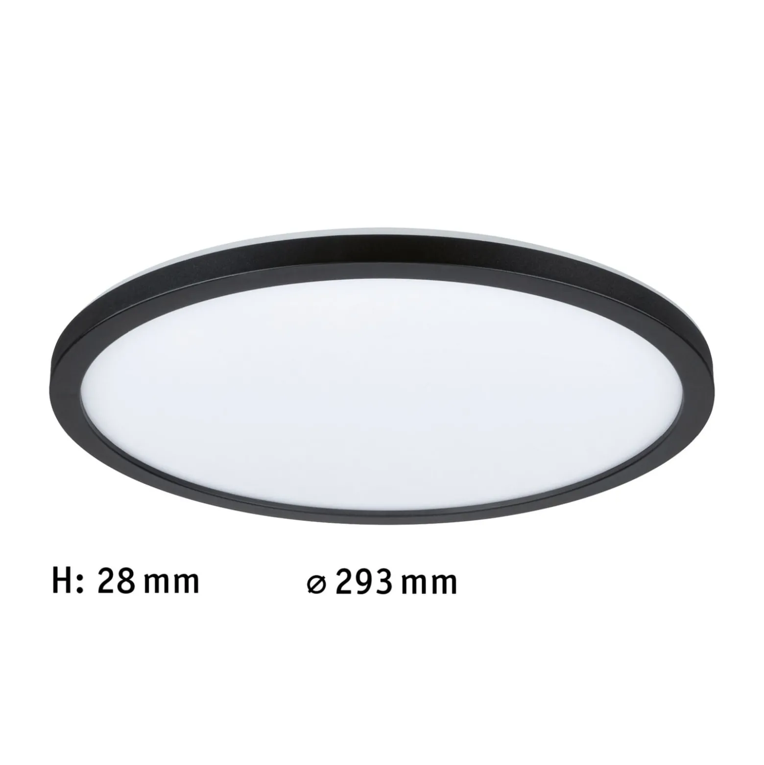 Paulmann Atria Shine Panel on/off black 840 Ø29cm
