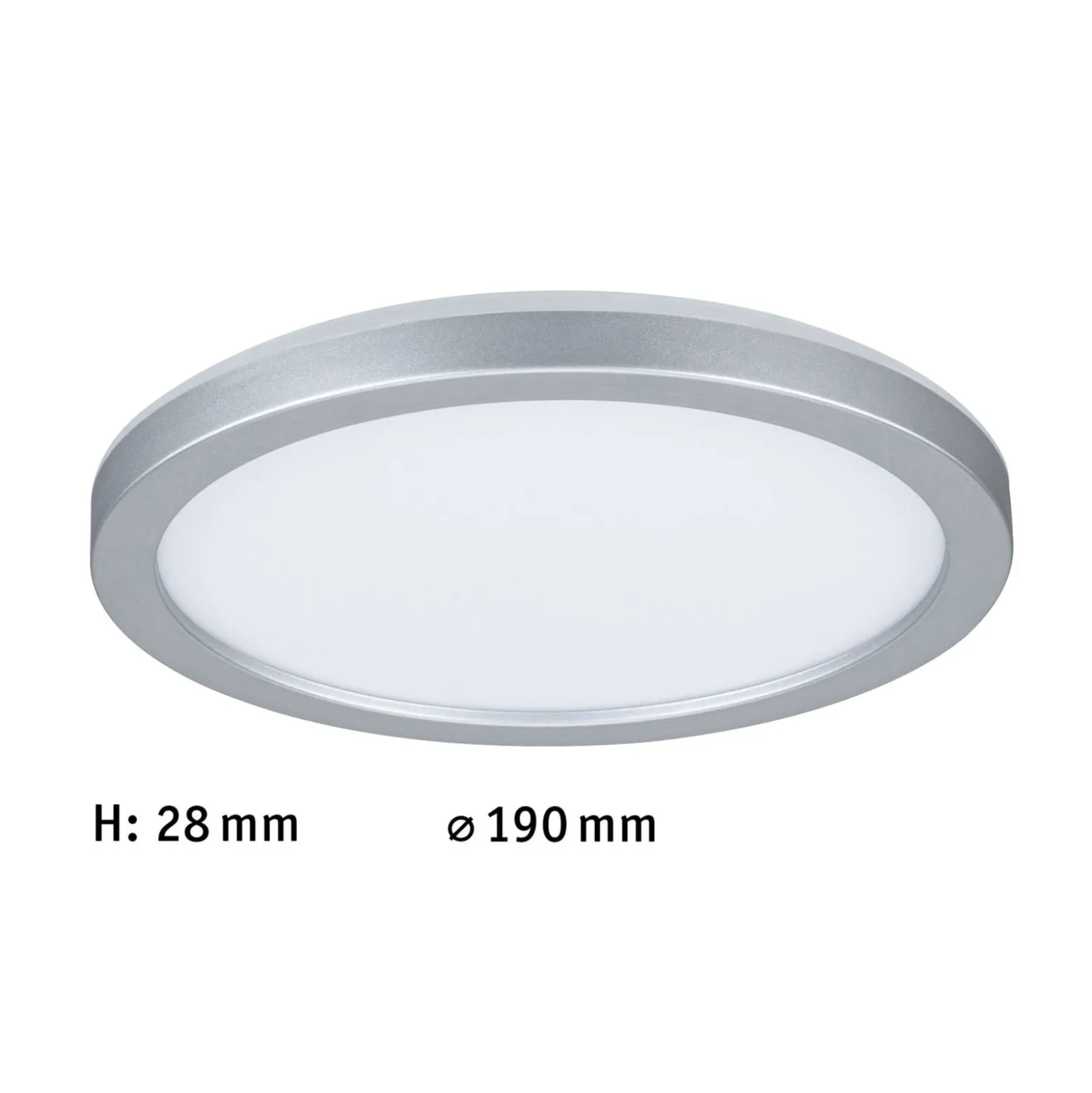 Paulmann Atria Shine Panel on/off chrom 840 Ø19cm