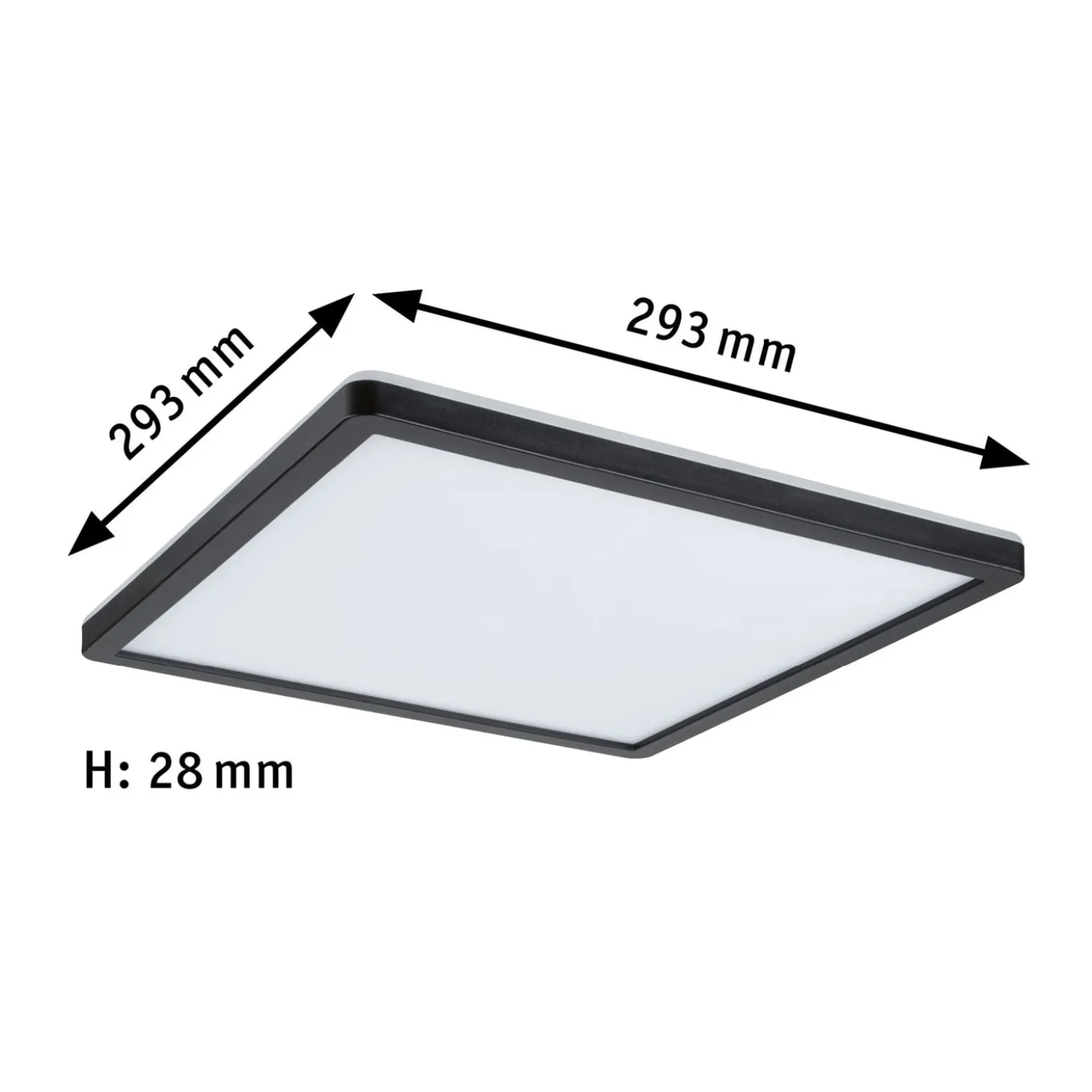 Paulmann Atria Shine Panel on/off black 840 29x29