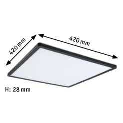 Paulmann Atria Shine Panel 3-step black 840 42x42