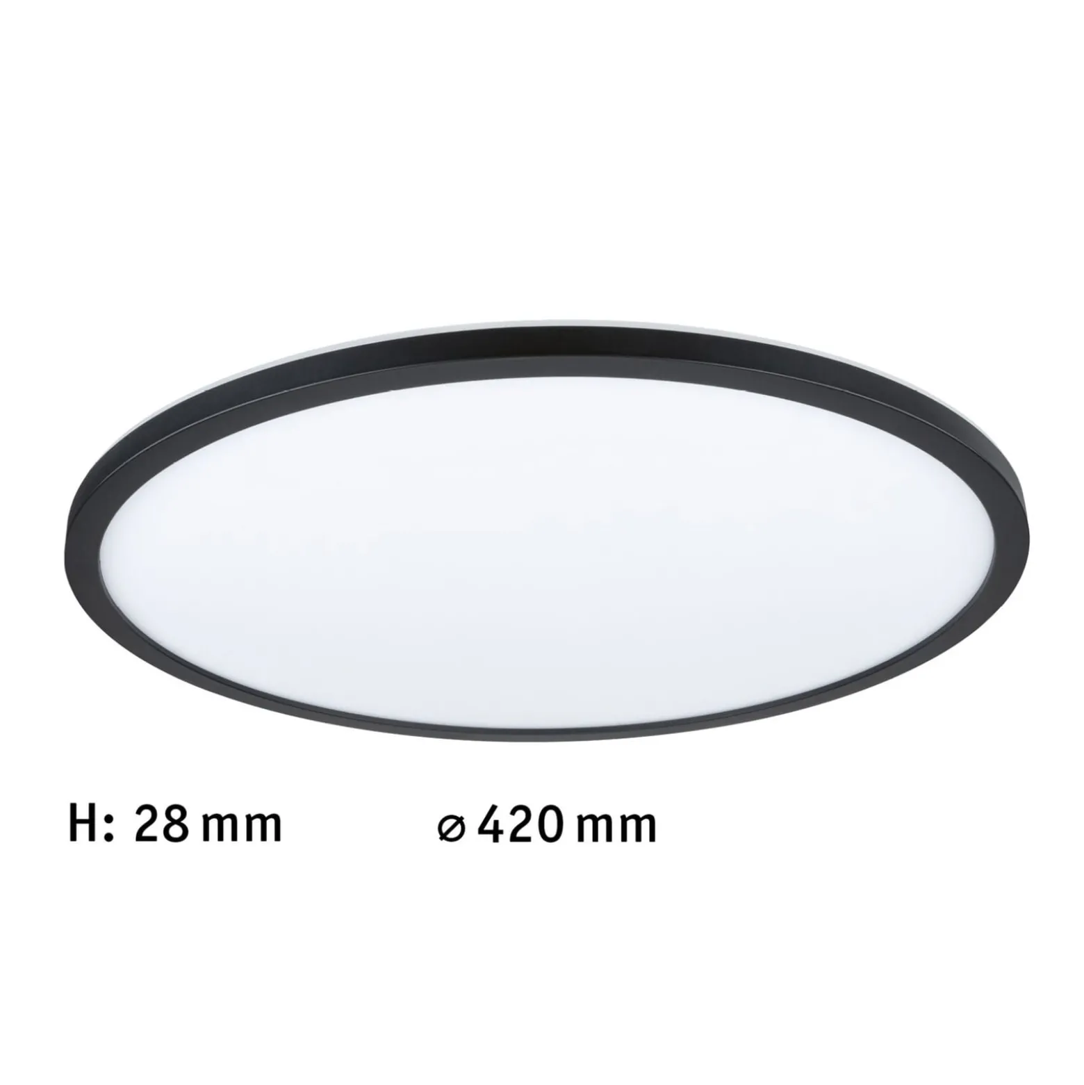 Paulmann Atria Shine Panel 3-step black 840 Ø42cm