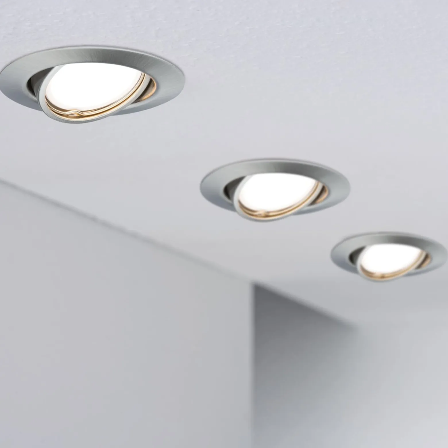 Paulmann Base LED-Einbauspot 3er 3-Step-dim eisen