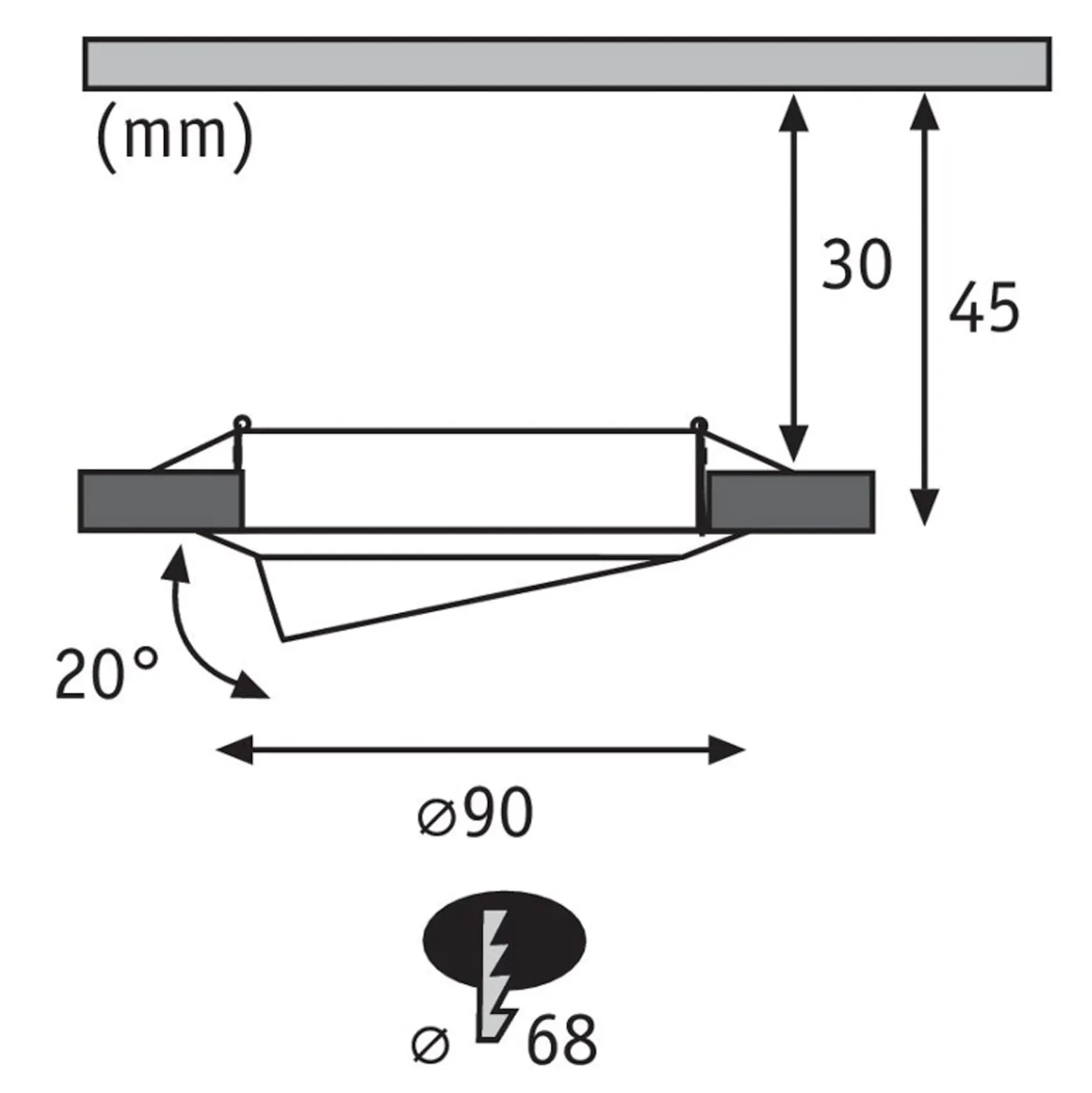 Paulmann Base LED-Einbauspot 3er 3-Step-dim eisen