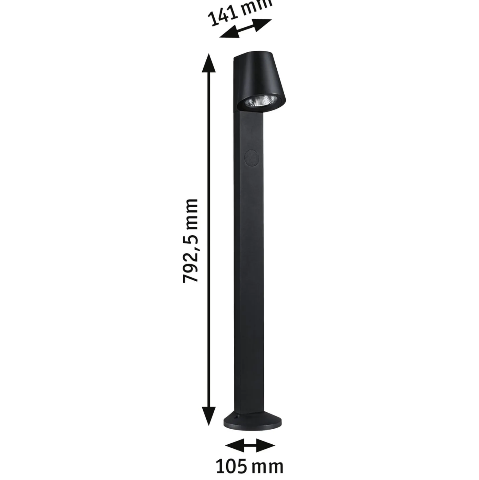 Paulmann Caissa Sensor-Wegeleuchte anthrazit 3000K