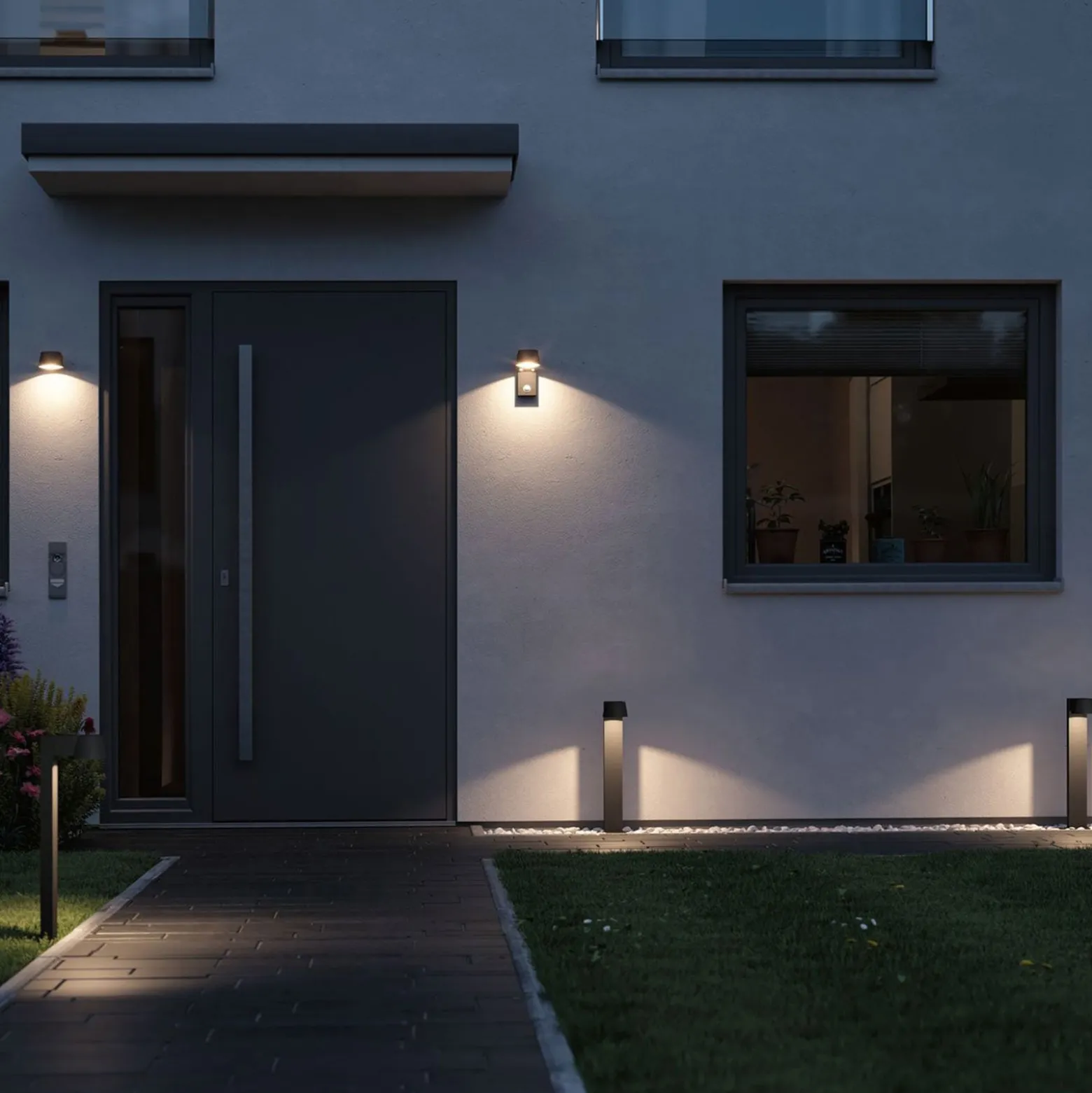 Paulmann Capea LED-Außenwandlampe mit Sensor