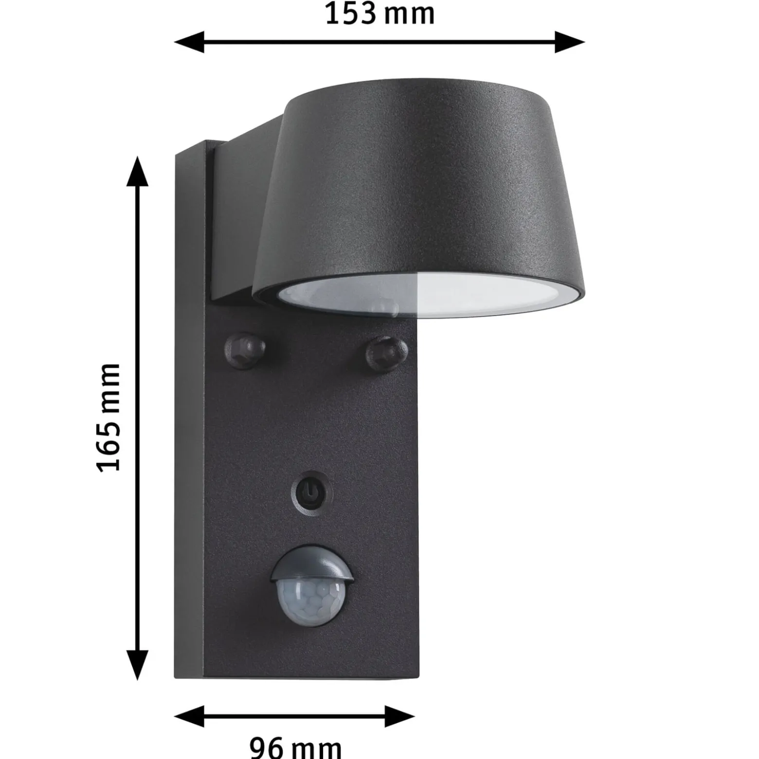 Paulmann Capea LED-Sensor-Außenwandlampe anthrazit Aluminium
