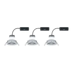 Paulmann Coin Slim LED-Einbau chrom dimmbar 3er