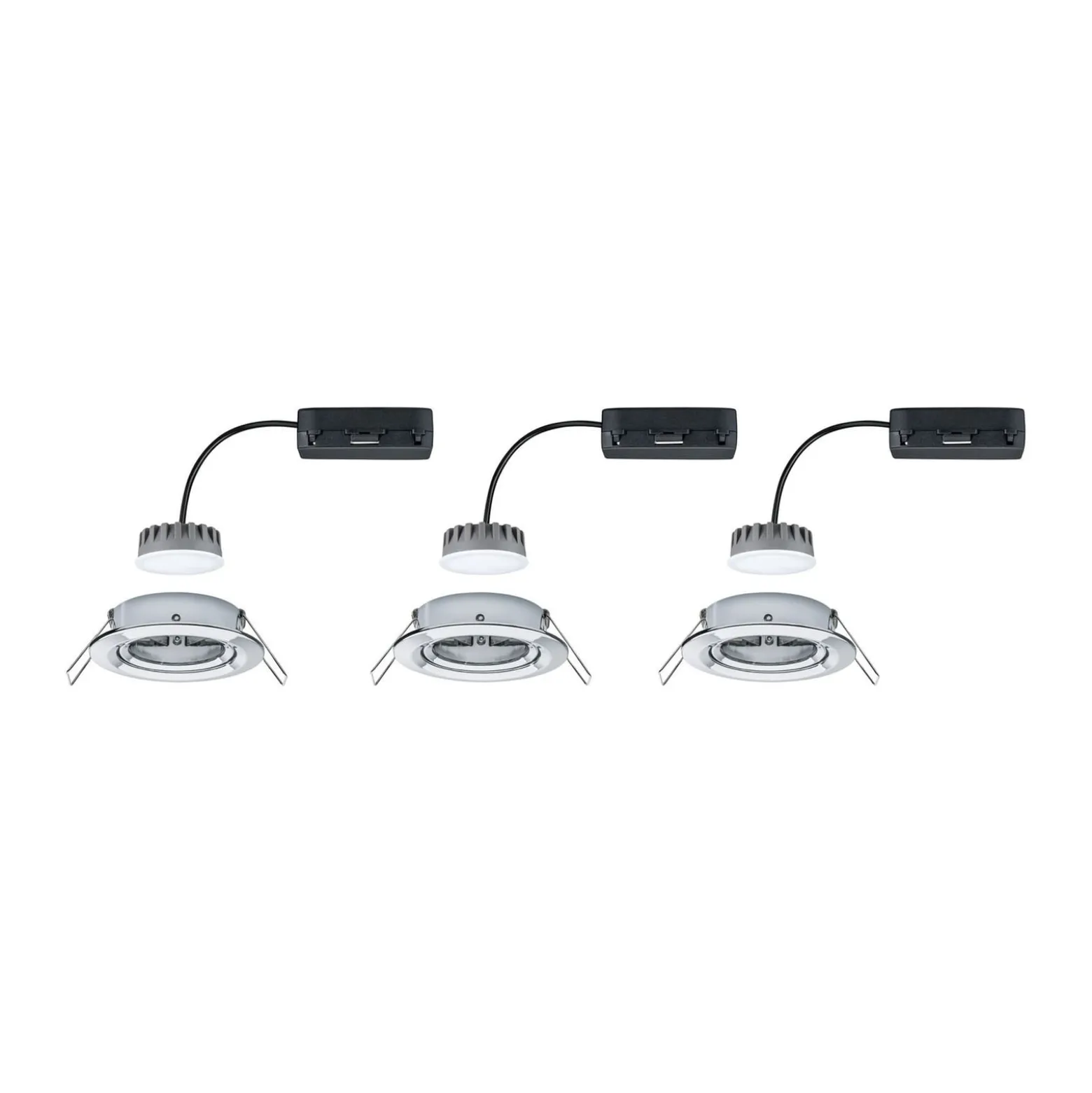 Paulmann Coin Slim LED-Einbau chrom dimmbar 3er