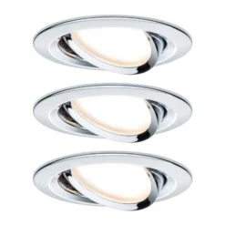Paulmann Coin Slim LED-Einbau chrom dimmbar 3er