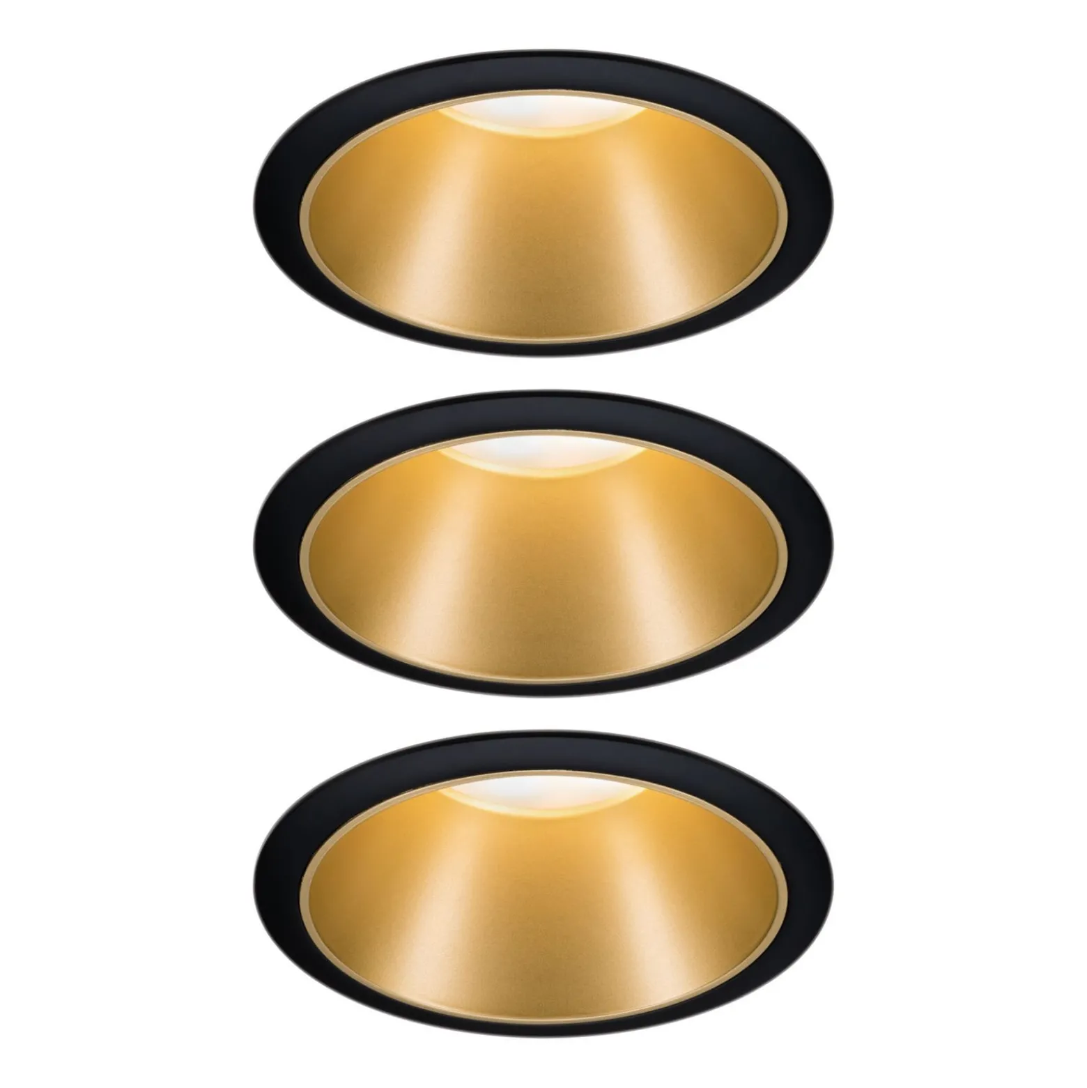 Paulmann Cole LED-Spotlight, gold-schwarz, 3er-Set